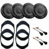 Kenwood Front Rear Door Speakers w/6x8" to 6.5" adapters fits 99-2014 Ford F-150