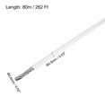 thumbnail image 2 of 262Ft Wire Rope 304 Stainless Steel Cable 1/32" Vinyl Coated with 20pcs Aluminum Sleeves White, 2 of 7