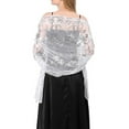 thumbnail image 6 of Fgnfyis Elegant Women's Lace Shawl Wrap Versatile Fashion Accessory For Casual Wear And All Season Stylish Cover Up White One Size, 6 of 7