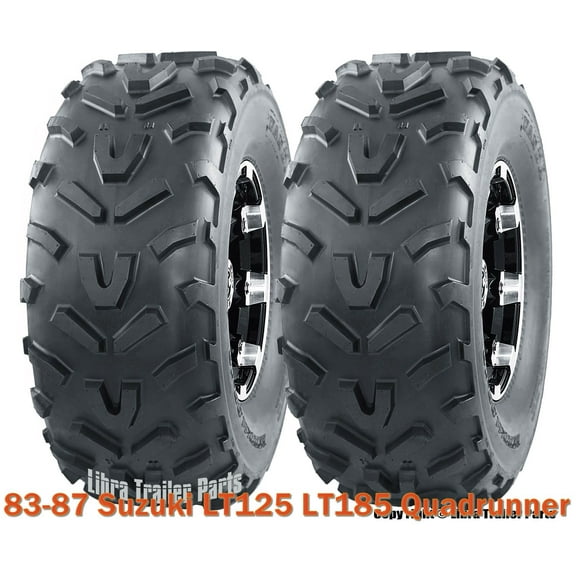 Set 2 WANDA ATV Tires 20X7-8 /6PR for 83-87 Suzuki LT125 LT185 Quadrunner