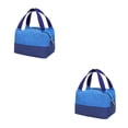 thumbnail image 4 of Jumpingount Fiambrera para mujer, bolsos de lona para exteriores con cremallera, cosméticos, banco de energía para teléfono inteligente, bolsa Azul 2piezas, 4 of 6