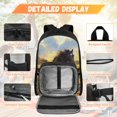 thumbnail image 2 of HUIACONG 4-IN-1 Kids School Backpack Set Sunflower Black Horse for Boys Girls 6-10 Lightweight 300g Backpack Detachable Lunch Box Pencil Case Water Bottle Holder, 2 of 7