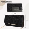 thumbnail image 2 of Bolso de mano LovyoCoco para mujer, formal, elegante, de noche, negro, 2 of 7