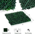 thumbnail image 6 of Indoor/Outdoor Artificial Hedge Artificial Plant Great Boxwood Ivy Substitute Sound Diffuser Privacy Fence Hedge Topiary Gardenia Greenery Panels 20x20"Dark Green 24pc, 6 of 16