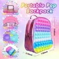 thumbnail image 2 of Mochila Burbujas Niñas, Bolsas Pop it, Cuaderno Pop it y Estuche Lápices Unicornio para Útiles Escolares Niños, Alivia el Estrés, Regalo Cumpleaños, 2 of 3