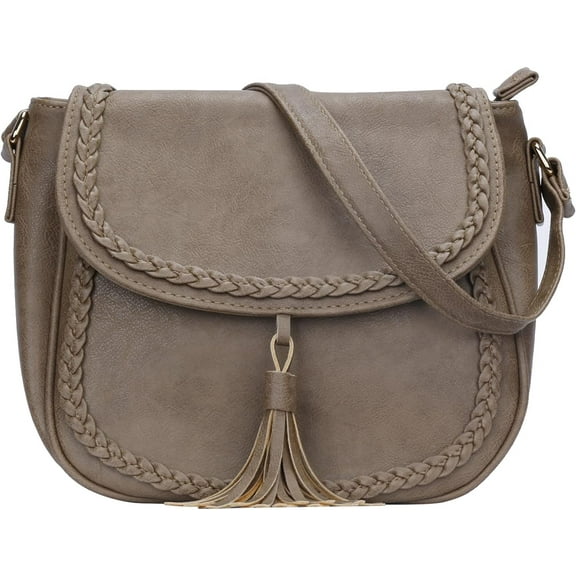 Casual Flap Saddle Crossbody Bags for Women Purses and Handbags with Tassel