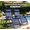 Blue, variant on Set of 2 Zero Gravity Lounge Chairs Outdoor Folding Recliners for Pool Beach with Pillow & Cup Holder