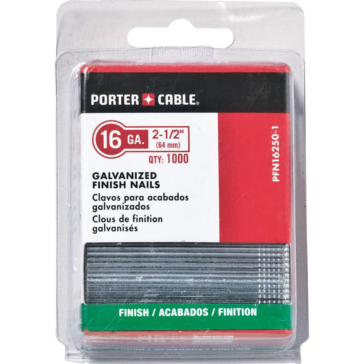 Porter Cable 16 Gauge Galvanized Straight Finish Nail 2 1 2 In 2500