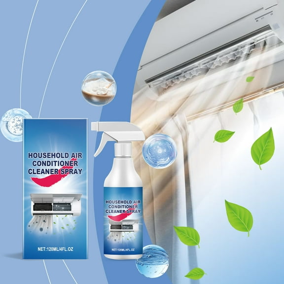 Bzdzmqm under $5 Air Conditioner Cleaner, Air Conditioner Cleaner Spray,120ml AC Coil Cleaner,Dust Removal Spray,Glossy Surface Restorer,Home Appliance Maintenance