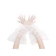 thumbnail image 1 of Guantes de encaje extra largos para mujer Inspire Chic, con puños acampanados, de dedos completos, transparentes con lunares, talla única, lunares grandes blancos, 1 of 6