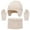 Beige, variant on ShomPort 3PC Winter Warm Set for Girls Fleece Lined Earflap Cable Knitted Beanies Neck Warmer Touchscreen Gloves Cute Outfits