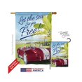 thumbnail image 1 of Breeze Decor 06078 Summer Set You Free 2-Sided Vertical Impression House Flag - 28 x 40 in., 1 of 1