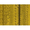 thumbnail image 1 of Ahgly Company Machine Washable Indoor Rectangle Solid Yellow Modern Area Rugs, 3' x 5', 1 of 4