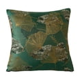 thumbnail image 1 of Ginkgo Hoja Patrón de almohada Capa de almohada de almohada 45cmx45cm decoración del hogar cuadrado fácil de usar decorativo para sala de estar Verde, 1 of 8