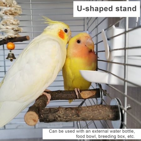 DOPI Bird Stand Stick U Shape Natural Wood Cage Accessories Parrot Climbing Perches Stands Bird Supplies