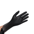 thumbnail image 1 of 100 guantes de PVC para alimentos, de alta elasticidad, para limpieza y catering, color negro, talla L, 1 of 14