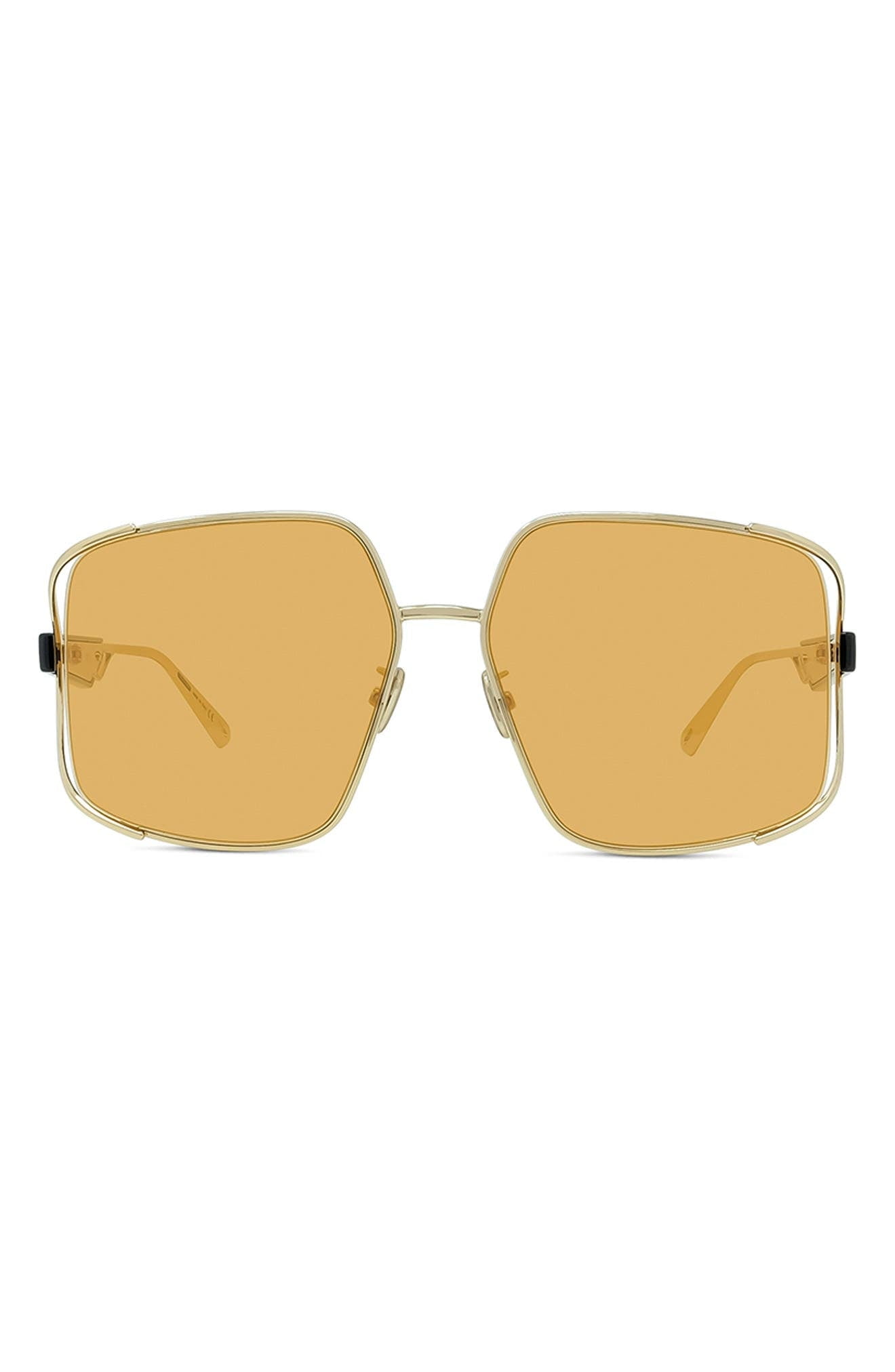 美品✨Christian Dior Logo Gold Sunglasses Christian Dior 24 Karat Gold Unique Y3B8E Sunglasses