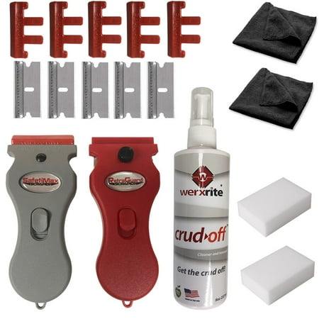 Stayfast Cloth Top Glass Werxrite Compete Surface Cleaning Kit - Glass Cooktops Ceramic Windows Countertops & More - Includes Scrapers + Cleaner + Cloths+ Sponges ()