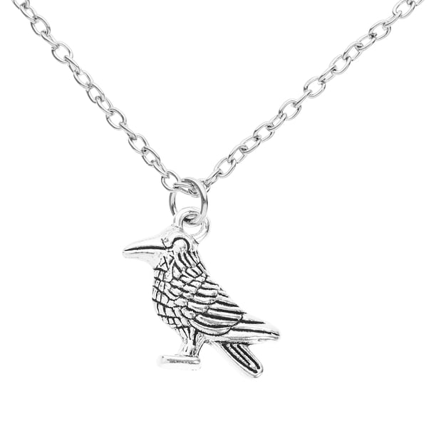 Collar de pájaro, collar de metal, joyería punk, collar con colgante de pájaro, collar gótico
