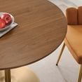 thumbnail image 7 of Modway Amuse 40" Metal & MDF Dining Table in Gold and Walnut, 7 of 7