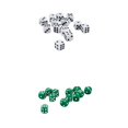 thumbnail image 1 of Paquete De 100 Dados De Seis Caras D6 Para Accesorios D&D RPG Verde + Blanco Sunnimix D6 Dados de seis caras, 1 of 8