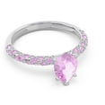thumbnail image 3 of 1.30 Carat Pear Cut Pink Sapphire Gemstone Wonderful Engagement Ring for Women Solid 14K White Gold Size 11.5 by Diamond-Capitals, 3 of 8