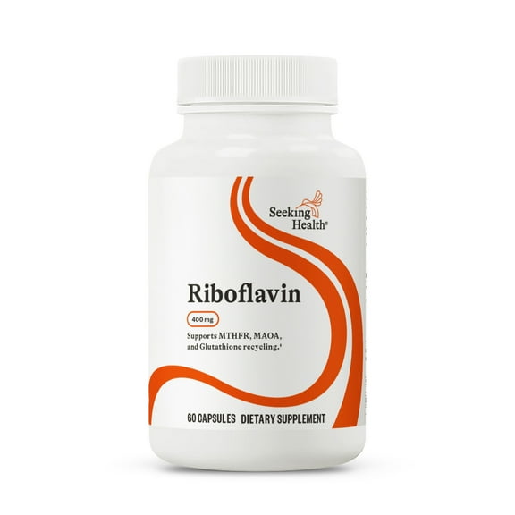 Seeking Health Riboflavin, Vitamin B2, 400 mg Riboflavin, 4 mg Active Riboflavin-5-Phosphate, Energy Supplement, Vegetarian (60 Capsules)*