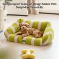 thumbnail image 7 of Mewoofun Fluffy Soft Dog Bed Couch, Large Cat Sofa for Dogs &Cats,Green & White,35.5 x 23.6, 7 of 7