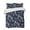 Dark Blue, variant on Quilts Twin Size Bedding Set, Grey Space Lightweight Quilted Comforter, Cartoon Cute Spaceship Planet Star Funny Soft Reversible Bedspread Coverlet with Pillow Covers for All Season, 68" x 86"