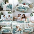 thumbnail image 5 of Cal King 4 Piece Bedding Set Blue Sea Turtle Ocean Starfish Soft Breathable Duvet Cover and Pillowcase,Seaweed Vintage Map Duvet Cover Set Washable Bed Sheets for Bedroom Dormitory Guest Room, 5 of 9