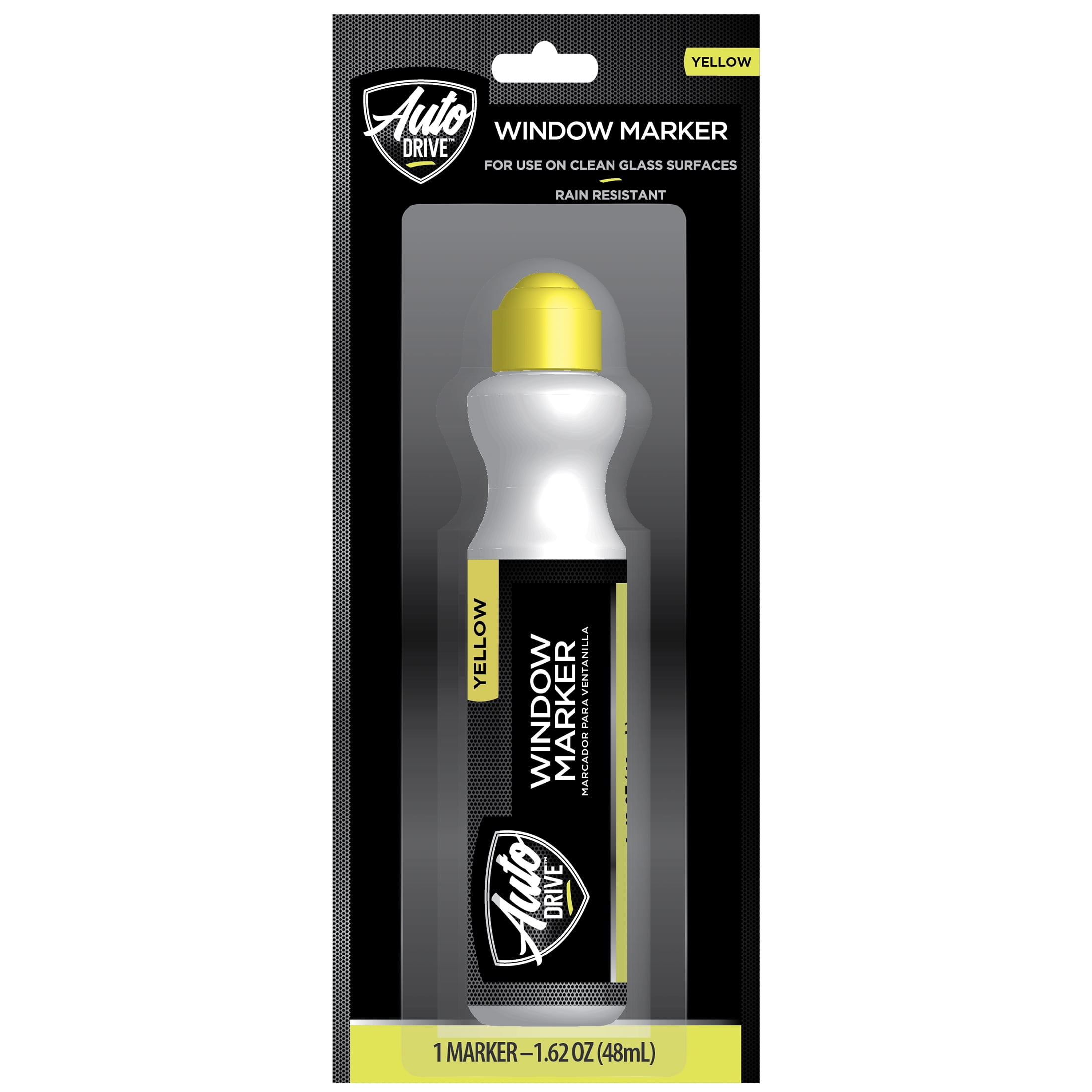 (2 pack) Auto Drive Yellow Weather-Resistant Automotive Window Marker by Chroma Graphics