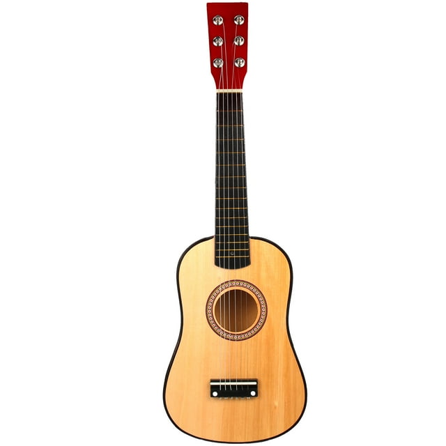 23 Inch Folk Acoustic Guitar Beginner Music Instrument 6-String Guitar Kids Toy (Pink)