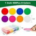 thumbnail image 2 of Bingo Chips with Storage Box, 1 inch Plastic Counting Discs 8 Colors 400 Pack, 2 of 6