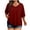 Red, variant on tarylea Plus Size Tops for Women Elbow Length Sleeve V Neck T-Shirts Casual Loose Summer Trendy Tops