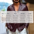 thumbnail image 2 of Hulanddfd Men Blazer Long Sleeve Lapel Collar Button Down Faux Leather Loose Fit Casual Outwear Lightweight Comfortable Everyday Wear, 2 of 7