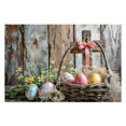 thumbnail image 2 of TIMIFIS Polyester Fiber Background Cl Oth, Spring Wreath Fence Easter Photo Material Photography Background Cloth Home Decor, 2 of 6