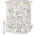 thumbnail image 2 of Grey Brown Botanical Waterproof Fabric Shower Curtain,Summer Leaf Watercolor Waterproof Fabric Shower Curtain for Bathroom Curtains Bathtubs Hotel Washable Shower Curtains with 12 Hooks Small 36x78in, 2 of 8