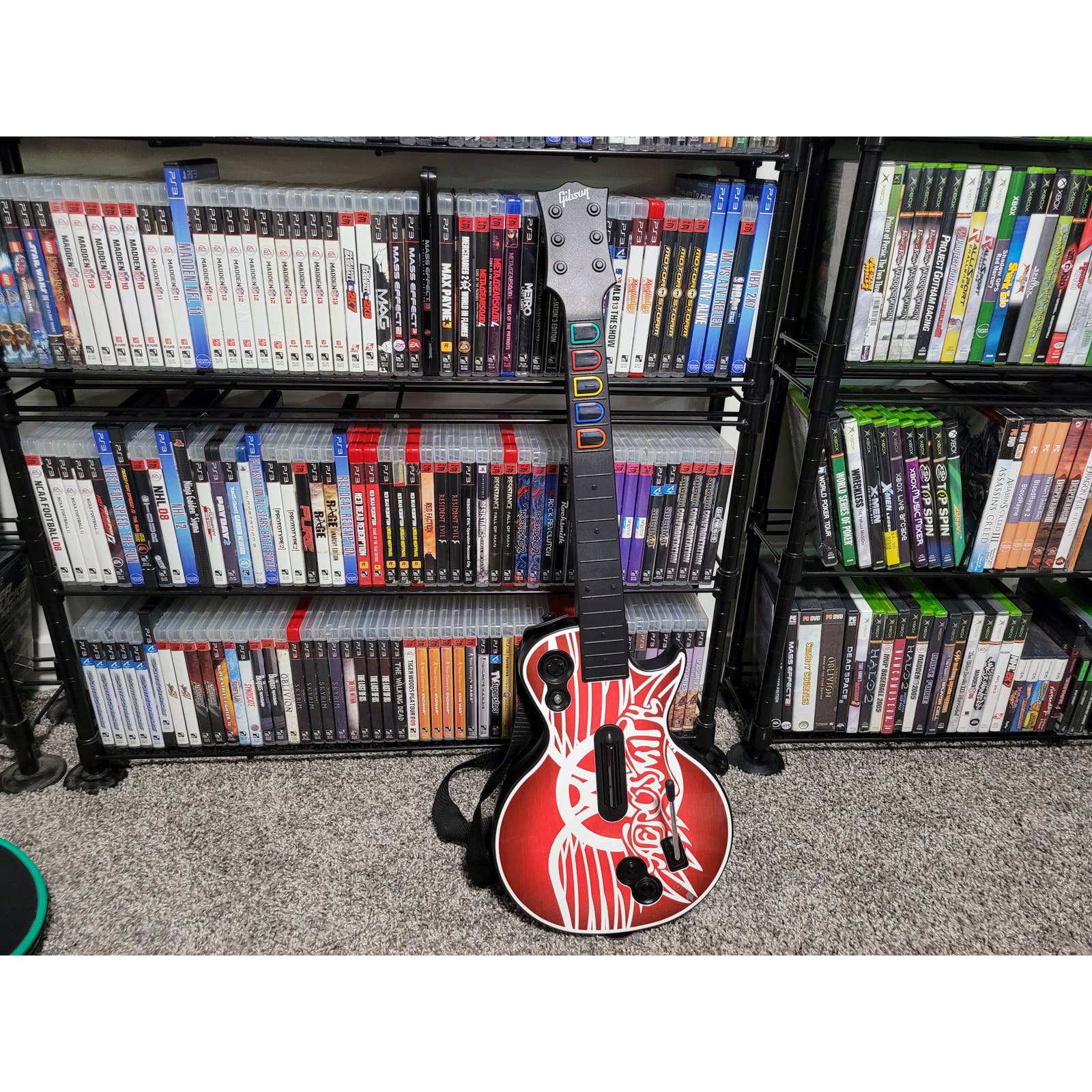 Wireless Gibson Les Paul Aerosmith Guitar | Guitar Hero | Microsoft Xbox 360