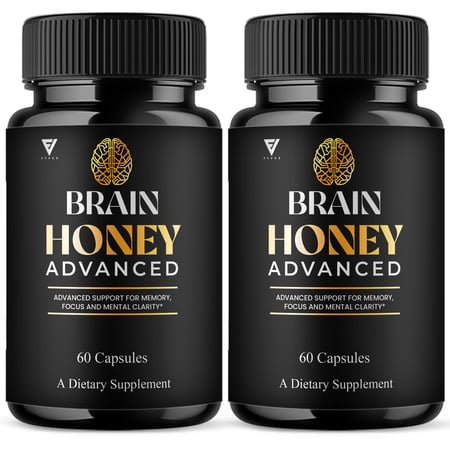 (2 Pack) Brain Honey Advanced Nootropic Supplement, Brain Honey (120 Capsules)