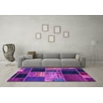 thumbnail image 3 of Ahgly Company Indoor Square Patchwork Purple Transitional Area Rugs, 4' Square, 3 of 4