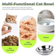 thumbnail image 3 of Sekonow 3 Pack Cat Bowls with Silicone Suction Cup Base, Stainless Steel Shallow Cat Dishes Whisker Friendly for Food Water, Non-Slip Indoor Kitten Basic Metal Plate, 15.6cm/6.1in, 3 of 7