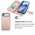 thumbnail image 5 of Tiflook Wallet Case for iPhone 17 Air 6.5" 5G 2025, PU Leather ID Cash Credit Card Slots Holder Carrying Pouch Folio Flip Cover [Detachable Magnetic Hard Cases] Lanyard - Rose Gold, 5 of 6