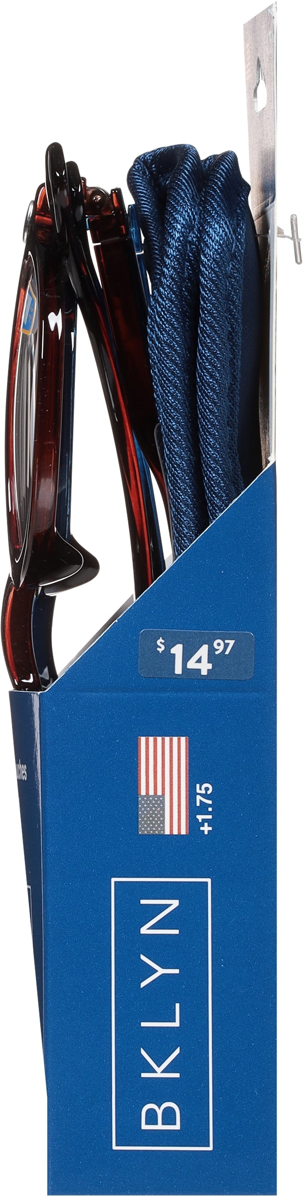 Bklyn, Harman +1.75, Adult, Unisex, Plastic Reading Glasses & Pouches Value Pack , 2 Ea