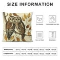thumbnail image 5 of Orinice Owls Branch Leaves Graphic Decorative Cushion Throw Pillow Cover Soft Durable for Home Living Room Sofa 1PC 24x24in, 5 of 5