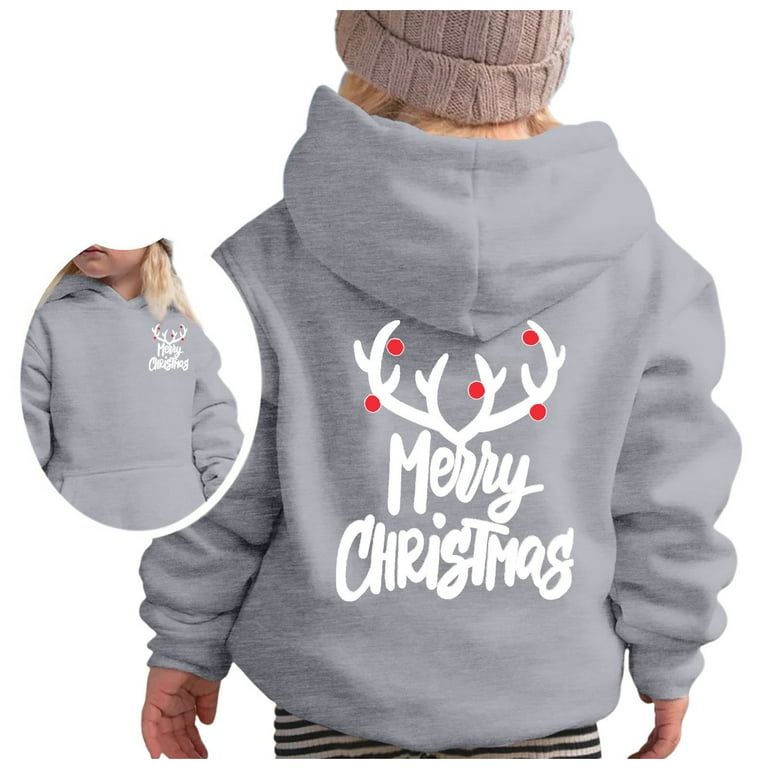Unisex Kids Christmas Hoodie Graphic Hoodie Long Sleeve Holiday
