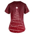 thumbnail image 3 of BDPORKAS Womens Scrub Tops Christmas Scrubs Top Cute Christmas Printed Graphic Working Uniform Christmas Holiday Workwear, 3 of 3