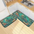 thumbnail image 7 of 2-Piece Kitchen Rugs Set Non-Slip Mats Carpet Floor for Kitchen, Bathroom (19.7"x27.6" & 19.7"x47.2") Beautiful Psychedelic Bird, 7 of 7