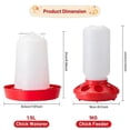thumbnail image 3 of Top Filling Chick Feeder and Waterer Kit , Chick Feeder and Waterer with 3 Heights Adjustable Legs for Chicks, 3 of 5