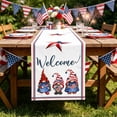 thumbnail image 6 of Lzobxe Independence Day Table Runner Red White Blue Flag Patterned Outdoor Tablecloth, 4th Of July Floral Tablecloths for Farmhouse Kitchen Patriotic Party, 6 of 8