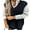 Black, variant on Women's Sweater Vests Cable Knitted Sleeveless Vest Sweaters V Neck Knitwear Tank Pullover Cogild